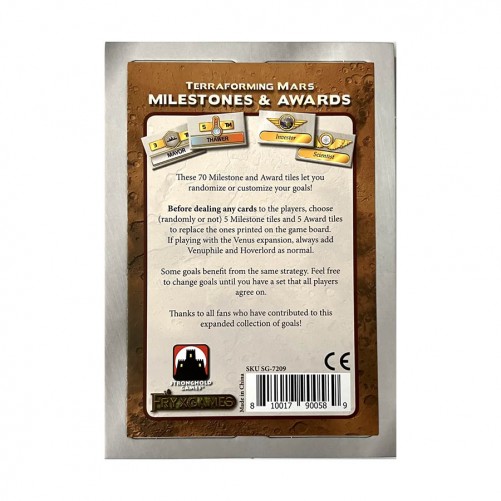 Terraforming Mars: Milestones & Awards