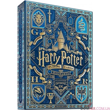 Игральные карты Theory 11 — Harry Potter deck: Blue (Raven Claw, Ravenclaw)