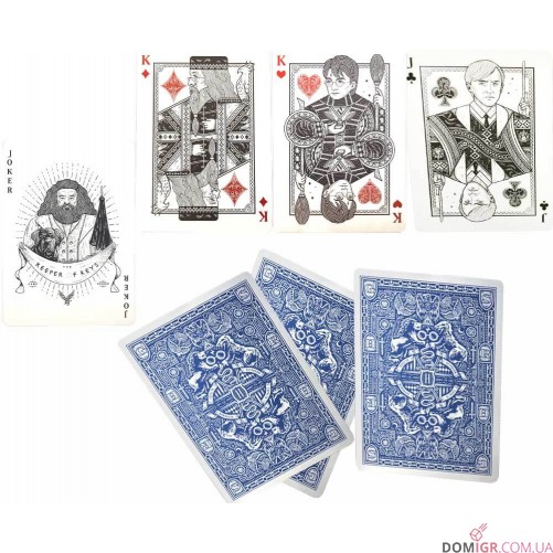 Игральные карты Theory 11 — Harry Potter deck: Blue (Raven Claw, Ravenclaw)