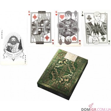 Игральные карты Theory 11 — Harry Potter deck: Green (Slytherin)