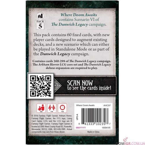 Arkham Horror: The Card Game — Where Doom Awaits — Mythos Pack