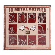 10 Metal Puzzle Red - Червоний набір головоломок