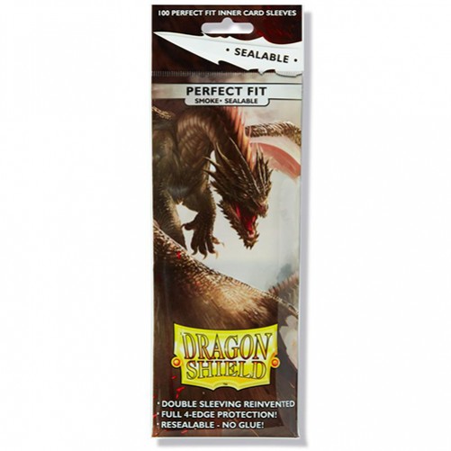 Dragon Shield Perfect Fit Toploader - Sealable Smoke - Протекторы 100шт