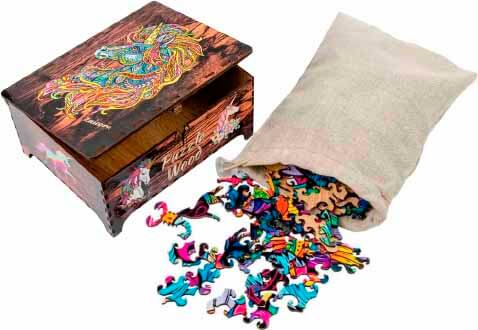 Купить деревянный пазл: Единорог