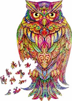 Купить деревянный пазл: Сова