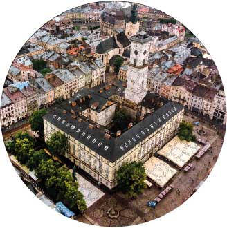 Купить деревянный пазл Площадь Рынок во Львове