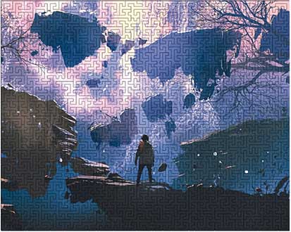 Купить пазл деревянный Мир без гравитации