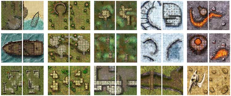 Big Book of Battle Mats: Wrecks & Ruins
