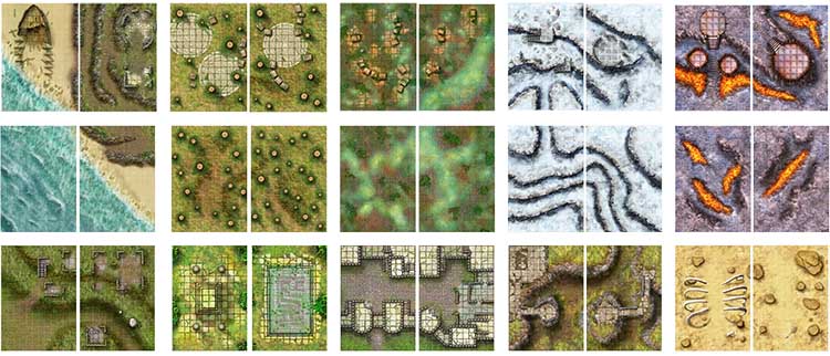 Giant Book of Battle Mats: Wilds, Wrecks & Ruins