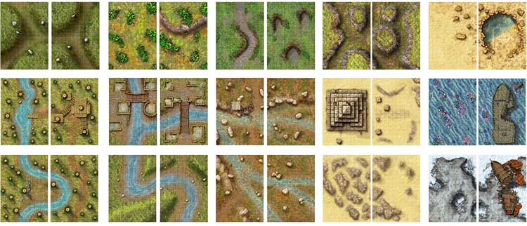 Giant Book of Battle Mats: Wilds, Wrecks & Ruins