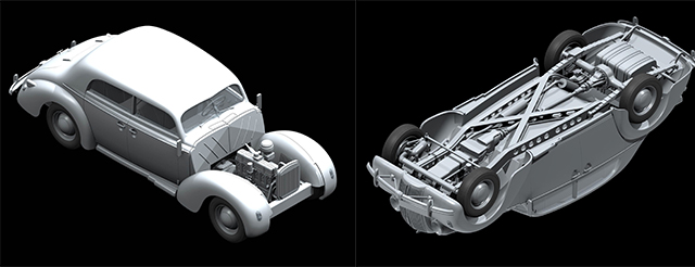 Модель Admiral Салон, німецький пасажирський автомобіль 2 Світової війни 1:24