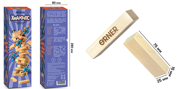 Настольная игра Хмарочос Котики-каратисти (Дженга) на украинском