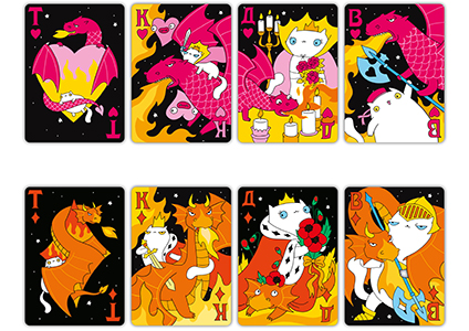 Игральные карты ORNER — Maliunok Коти та Дракони