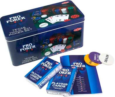 Купить покерный набор "Техасский холдем" в жестяной коробке