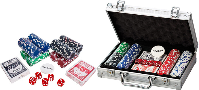 Покерний набір на 200 фішок в кейсі