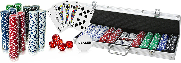 Покерний набір на 500 фішок в кейсі