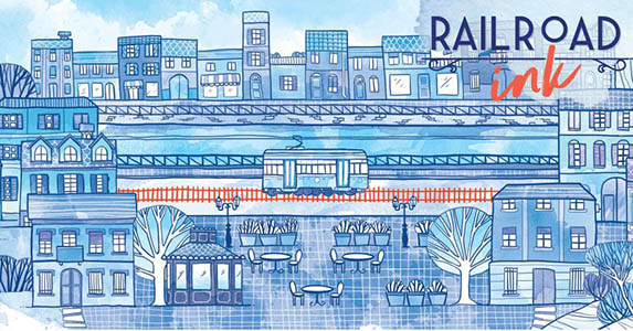 Настільна гра Railroad Ink: Deep Blue Edition