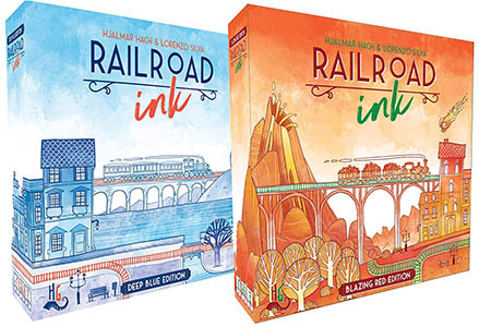 Настільна гра Railroad Ink: Deep Blue Edition