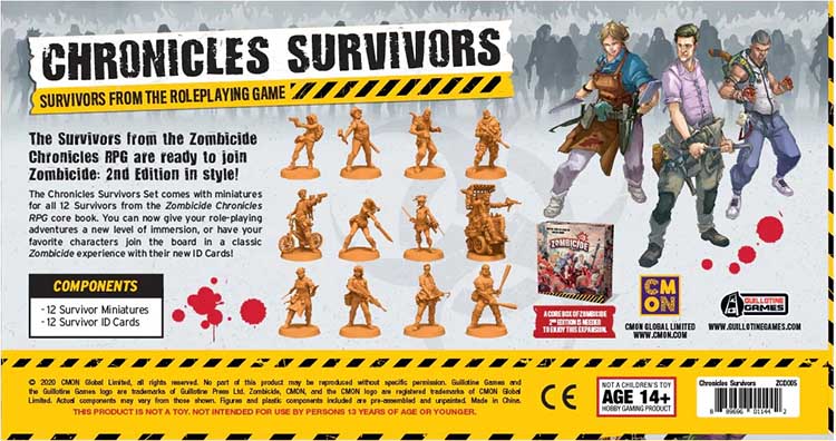 Купити доповнення Zombicide: Chronicles Survivor Set